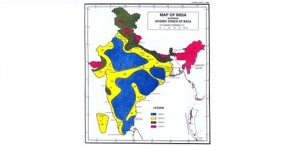 Seismic zones of India