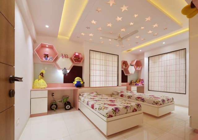 Pink & White themed Children's Bedroom