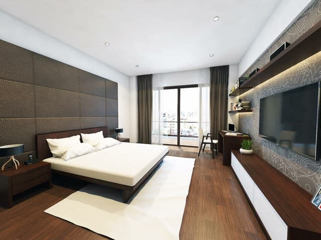 Rectangular Wooden Bed