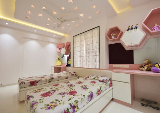 Pink &amp; White themed Children's Bedroom