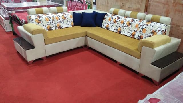 White Upholstered Sectional Sofa