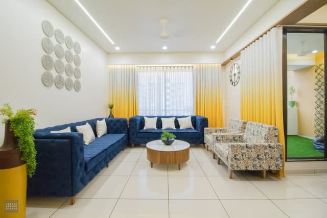 Vibrant Modern Minimalist Living Room