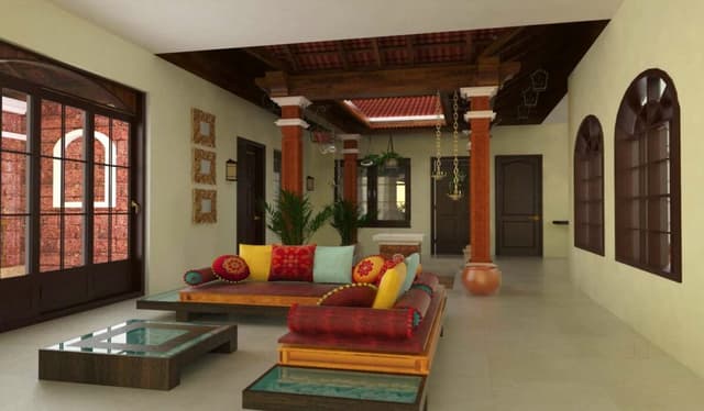 Kerala style Modern Living Room