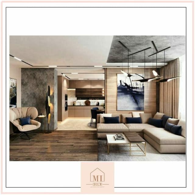 Beige Upholstered Sectional Sofa