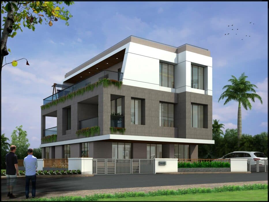 View of Three Storeyed Residence