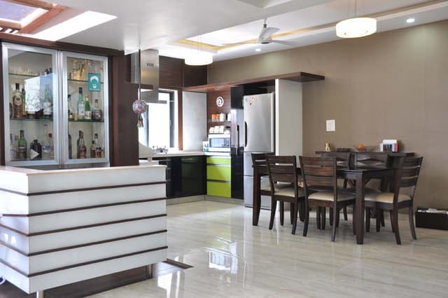 Modern Dining Area and a Stylish Bar