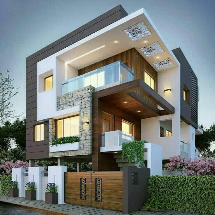 Structure is a Statement in Grey with Vertical Grooves