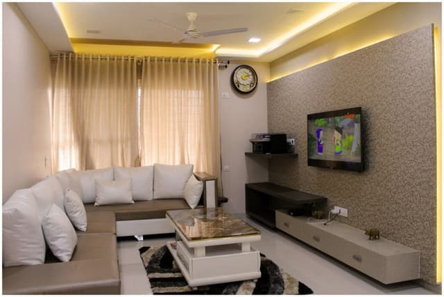 Modern and well Lit Living Room Takes Centre Stage