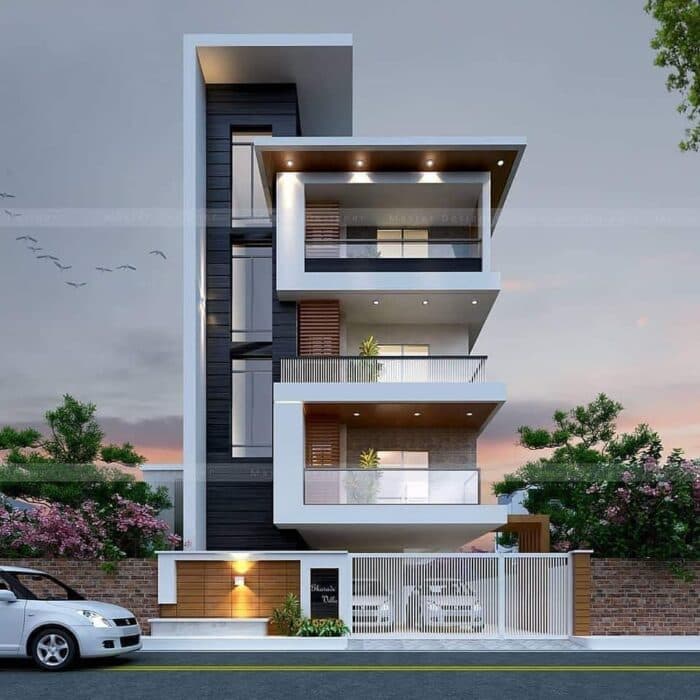 Modern Three Storey Residential Building