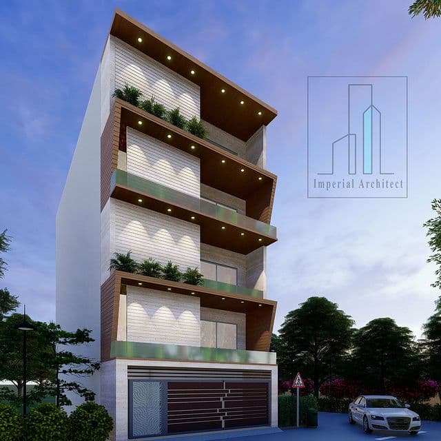 Four-Story Modern Residential Building