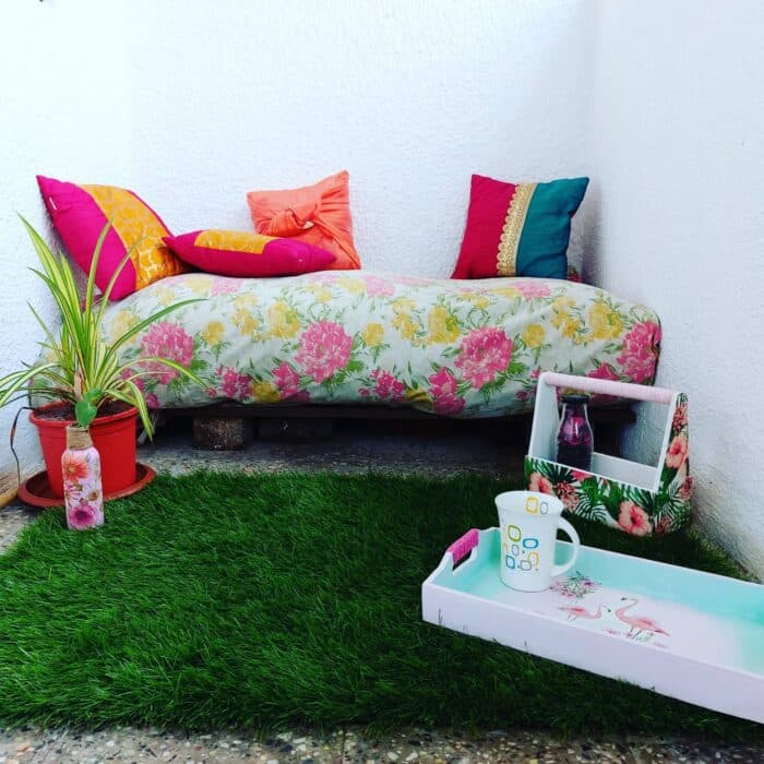 DIY Colorful Seating Area