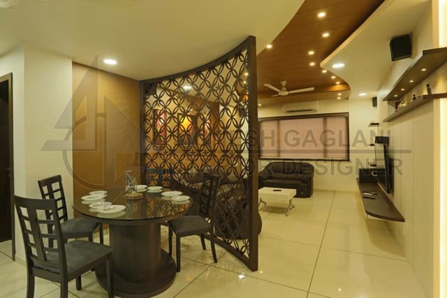 Well-Lit Modern Dining Room Extends Living Room