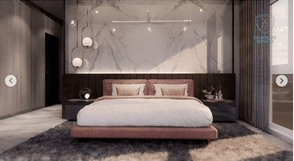 Luxurious Bedroom with a Refined, Minimalist Aesthetic