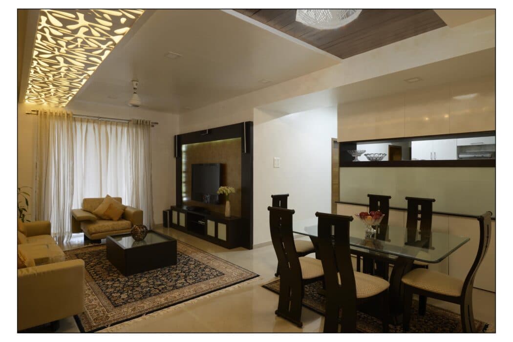 Well Decorated Living-cum-Dining Setup