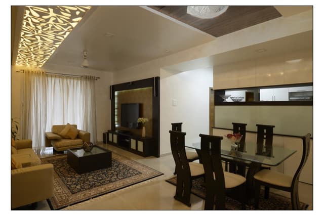 Well Decorated Living-cum-Dining Setup