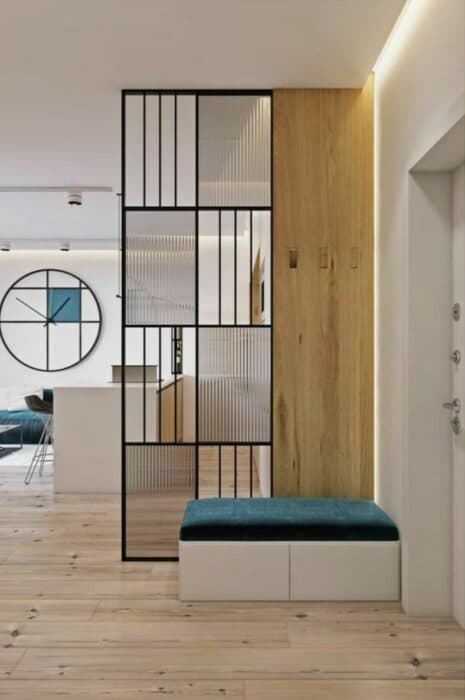Striking Black-Framed Partition