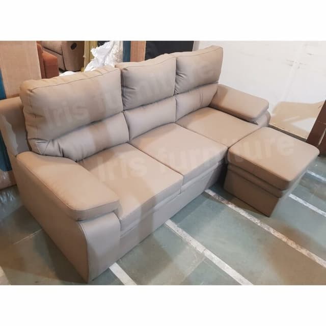 Taupe Colored Three Seater Sofa