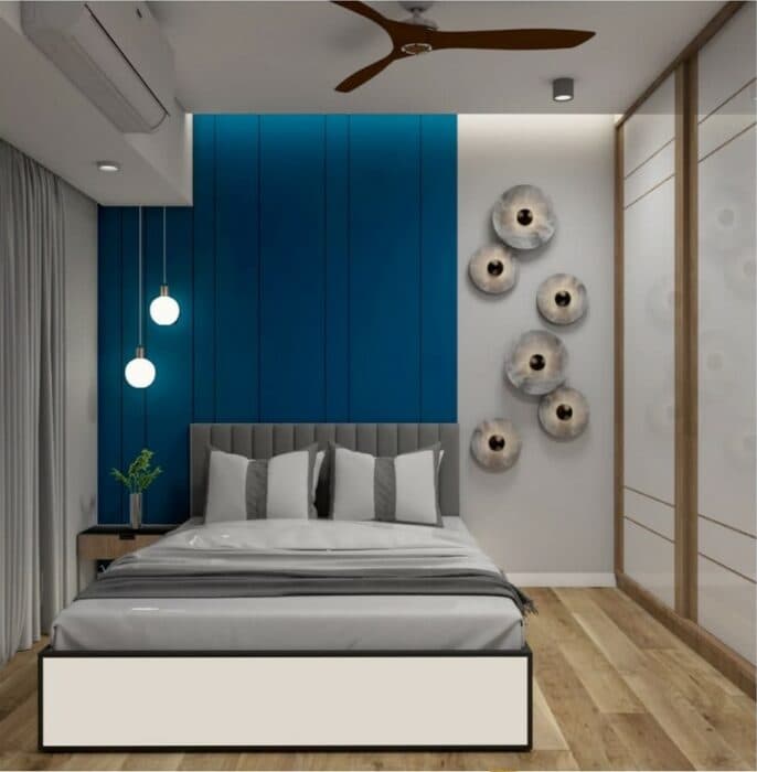 Bedroom that Features a Bold and Vibrant