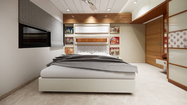 Traditional Indian Artwork Bedroom