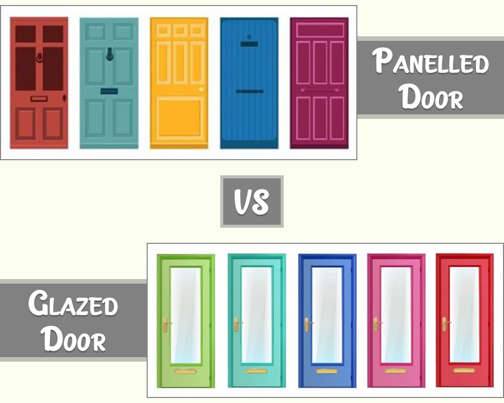 Panelled Door VS Glazed Door – 01 – 020507010029 Panelled Door VS Glazed Door