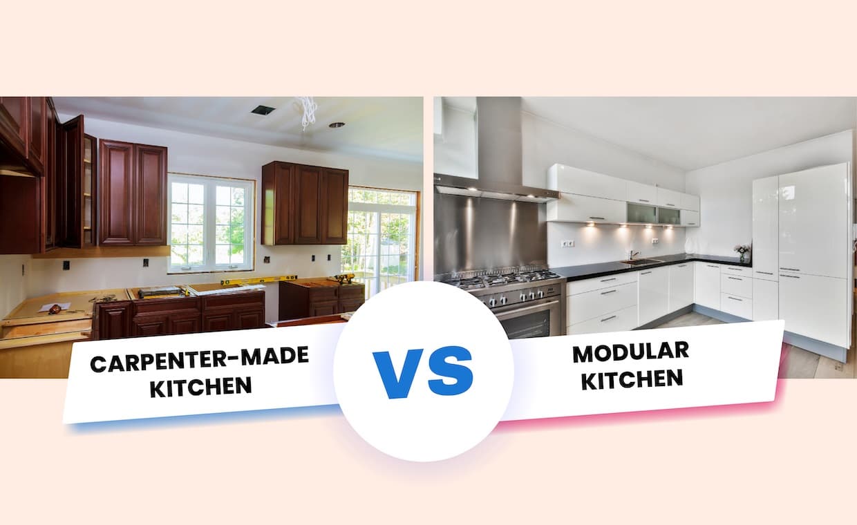 Modular VS Carpenter made Kitchen – 01 – 0503010023 Modular VS Carpenter made Kitchen