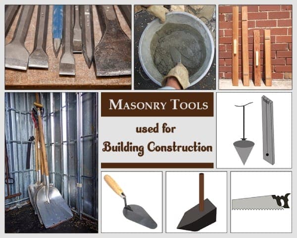 Masonry Tools used in Construction – 01 – 0205030009 Masonry Tools used in Construction