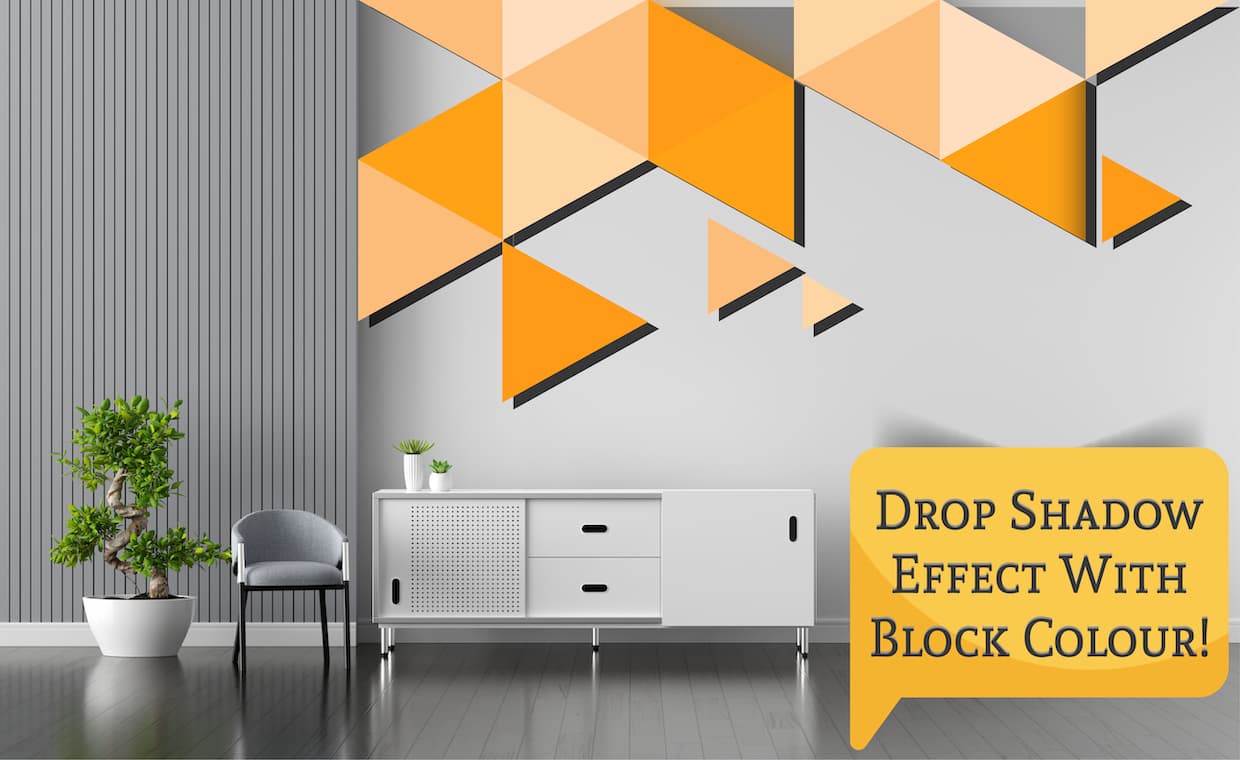 Create Drop Shadow Effect On Wall With Block Colour! Create Drop Shadow Effect On Wall With Block Colour!