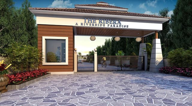 An Entrance Gate with a sloping Roof An Entrance Gate with a sloping Roof