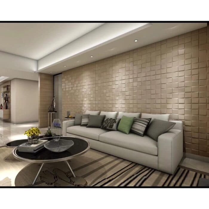 4 Seater Off White Rexine Upholstered Sofa with Rectangular Armrest Placed Align the Wall 4 Seater Off White Rexine Upholstered Sofa with Rectangular Armrest Placed Align the Wall