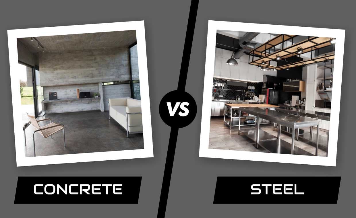 Steel vs Concrete Interiors Steel vs Concrete Interiors