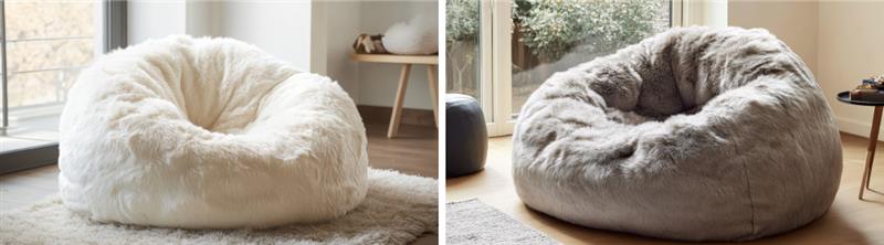 Faux Fur Bean Bag Chair