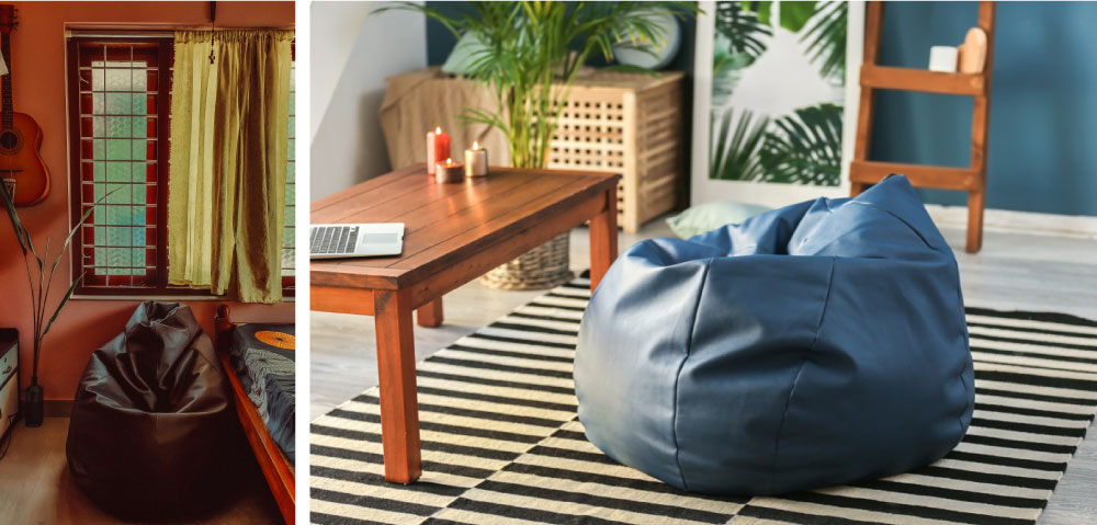 Leather Bean Bag Chair