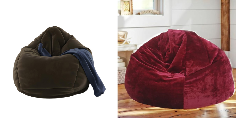 Velvet Bean Bag Chair