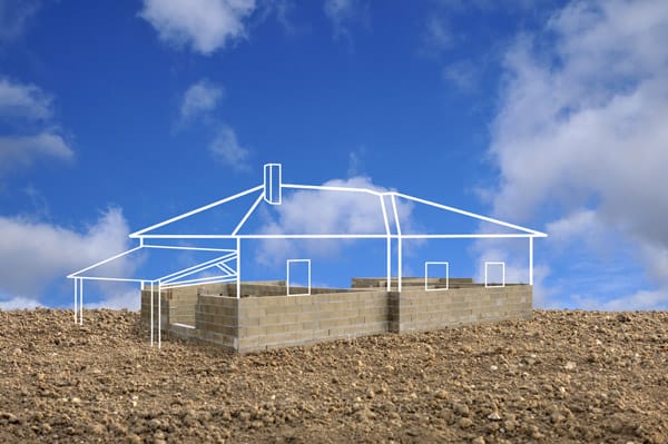 Building House Foundation in Yellow Soil