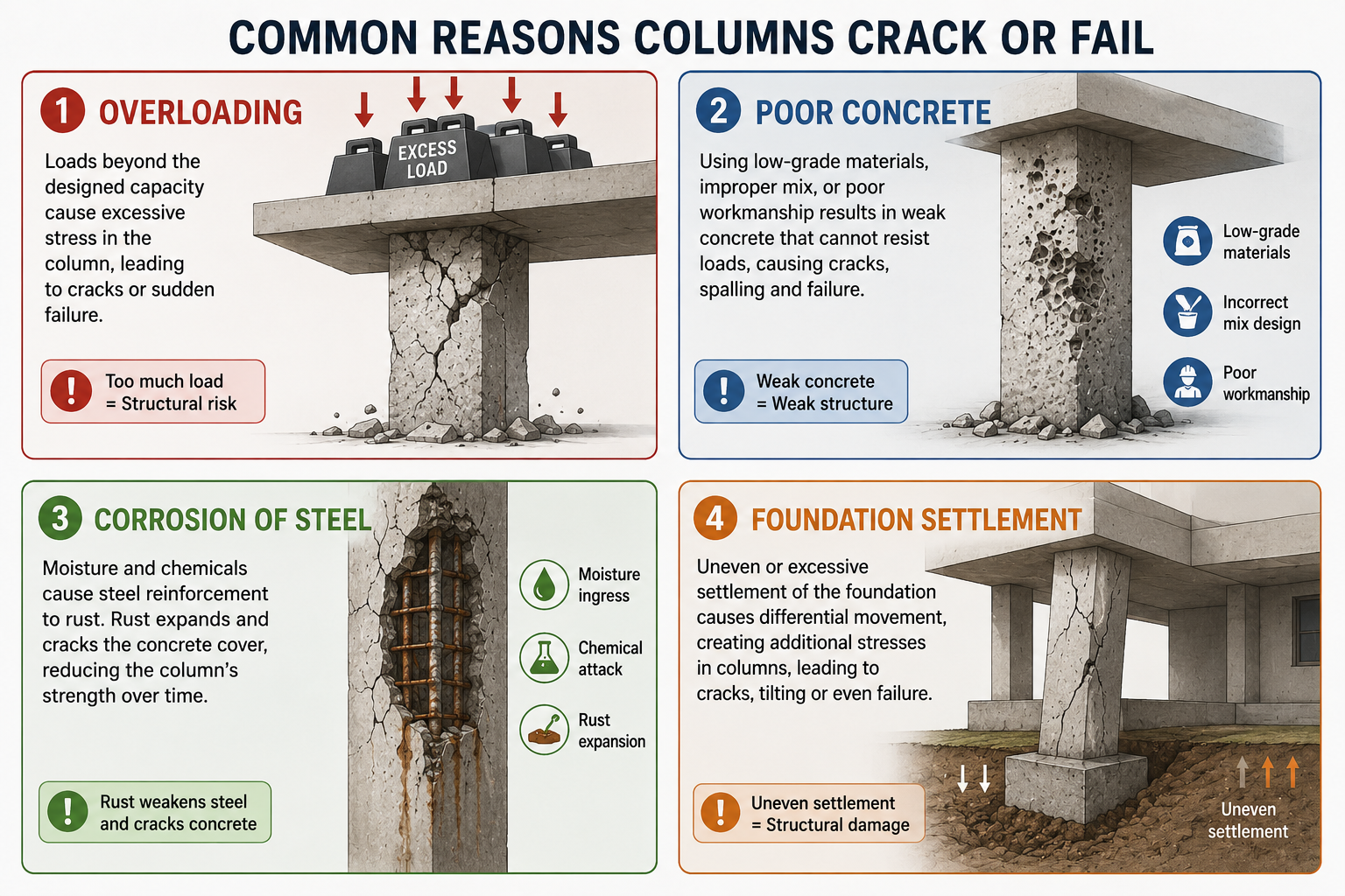 Why Do Columns Crack or Fail