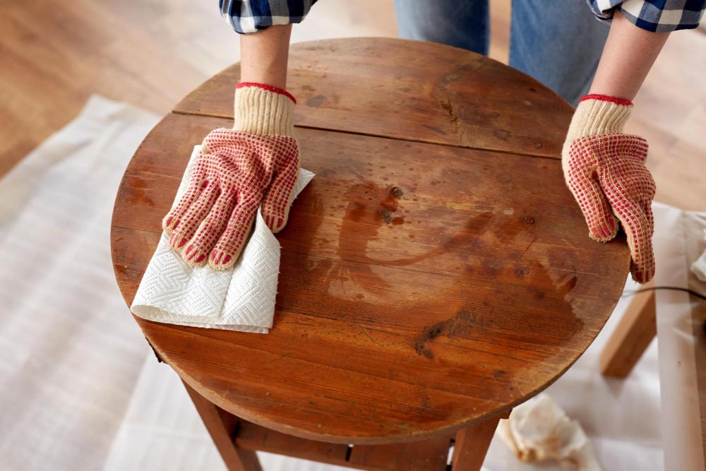 Removal of Dark Stains from Teak Wood Furniture