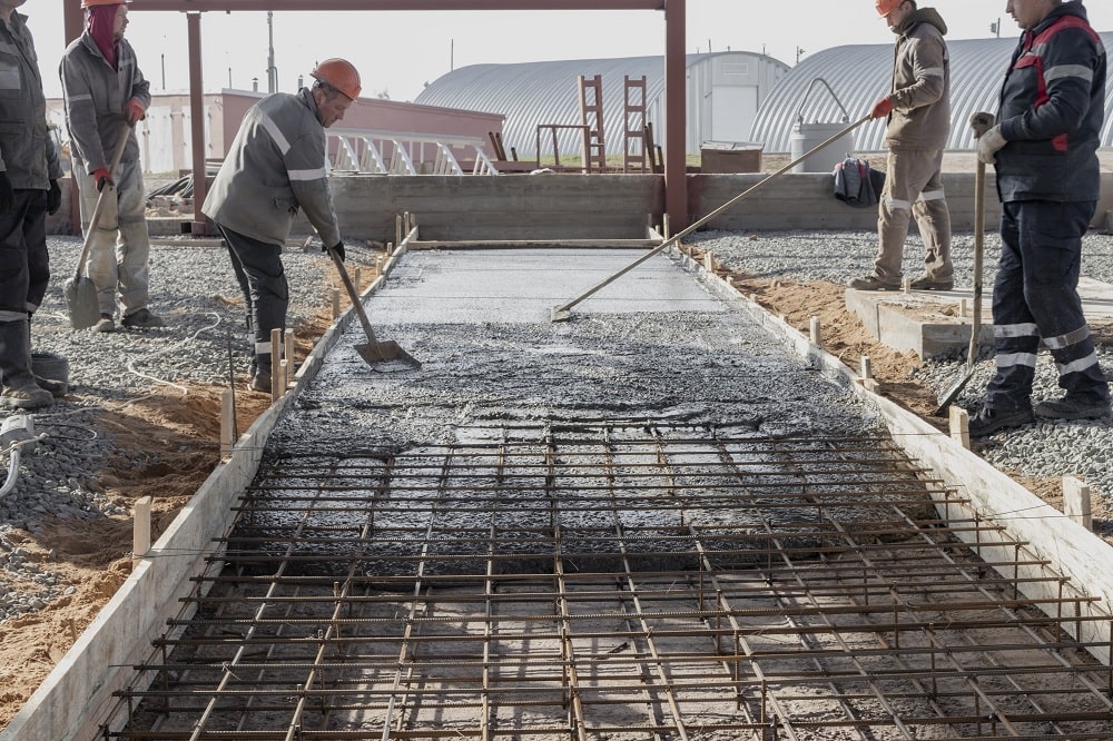 Pouring Concrete in the Rain