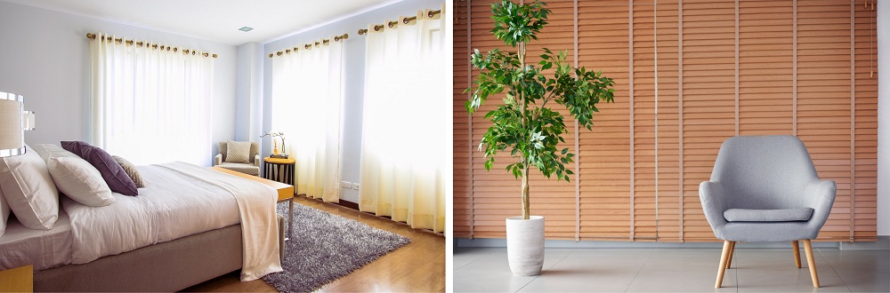 Use of blinds or curtains shut during the day Use of blinds or curtains shut during the day