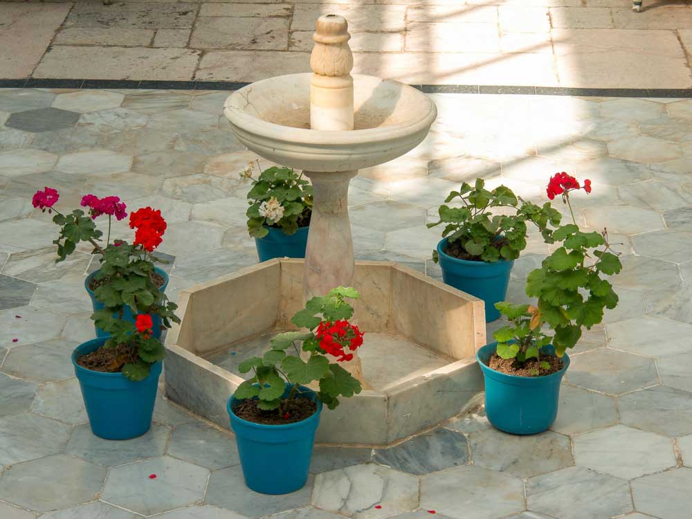 A Ready-made Fountain in Front Yard