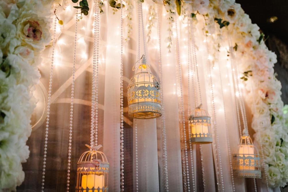 Flower Decorated Wedding Home Entrance