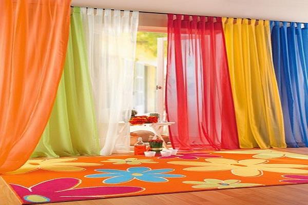 Holi Decoration At Home by Hanging the Colourful Curtains Holi Decoration At Home by Hanging the Colourful Curtains