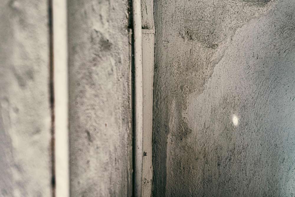 Water Damage on Bathroom Wall