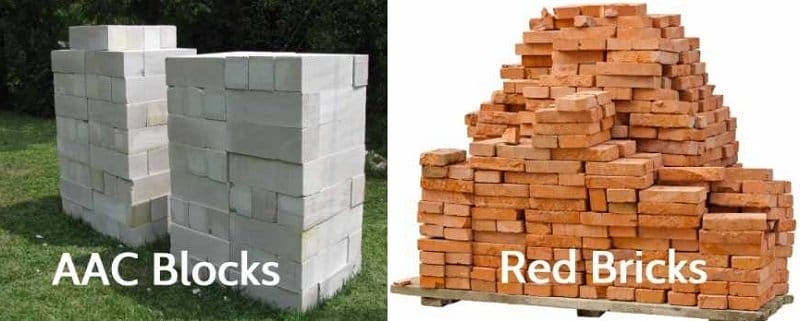 Life of AAC Blocks vs Red Bricks