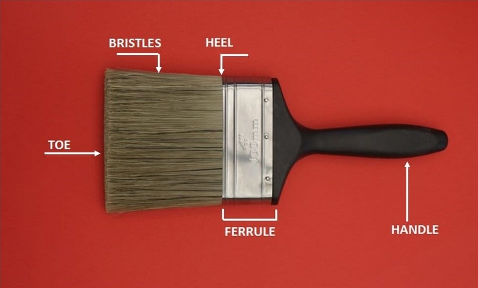 Various Parts of a Paint Brush