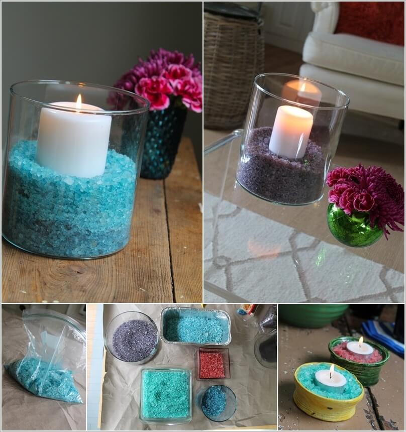 Add Coloured Rock Salt as vase fillers!