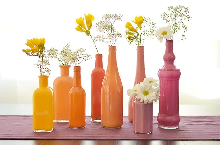 DIY Painted Bottle Vase!