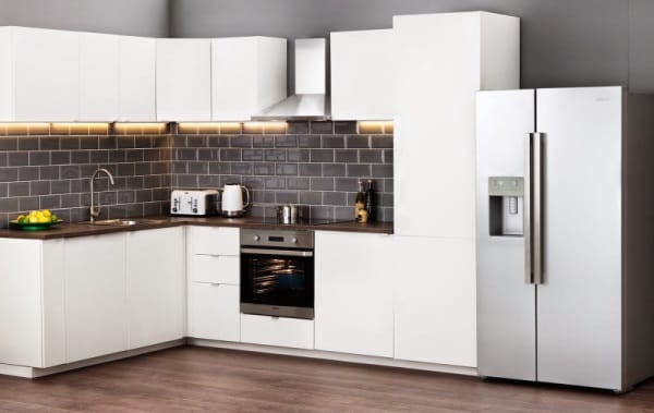 White themed Modular Kitchen