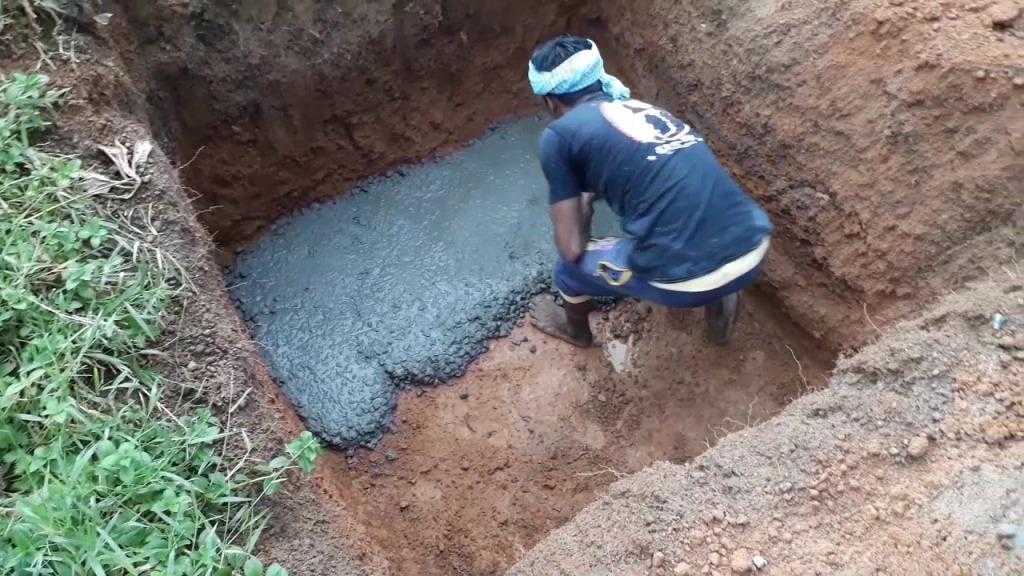 Laying of Plain Cement Concrete (PCC)in Excavated Pit Image