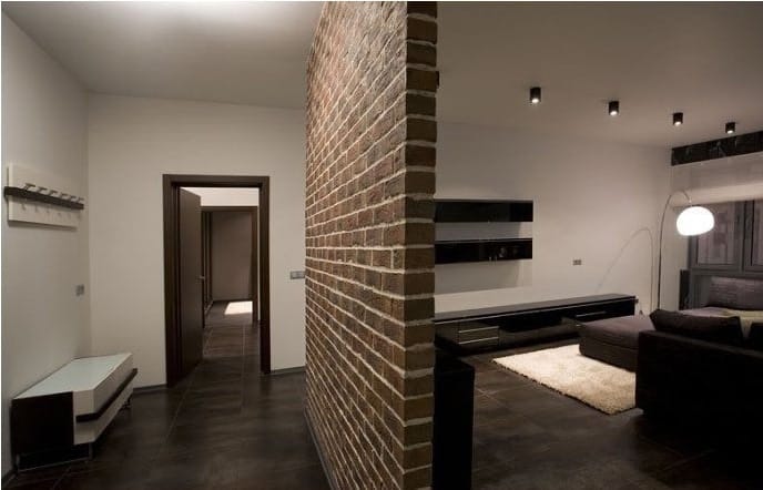 Plain Brick Partition Walls
