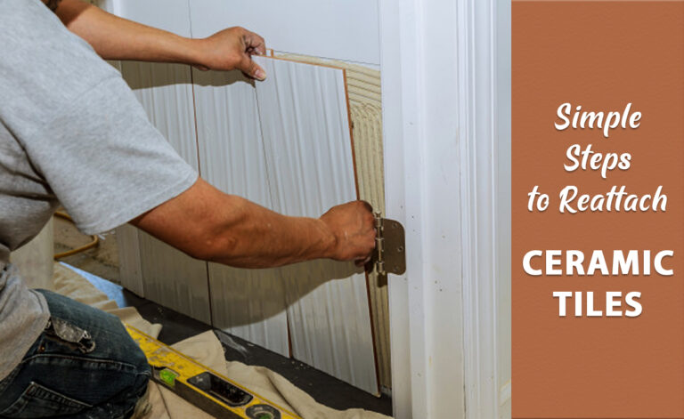 Tiler Replacing Ceramic Wall Tile With Adhesive